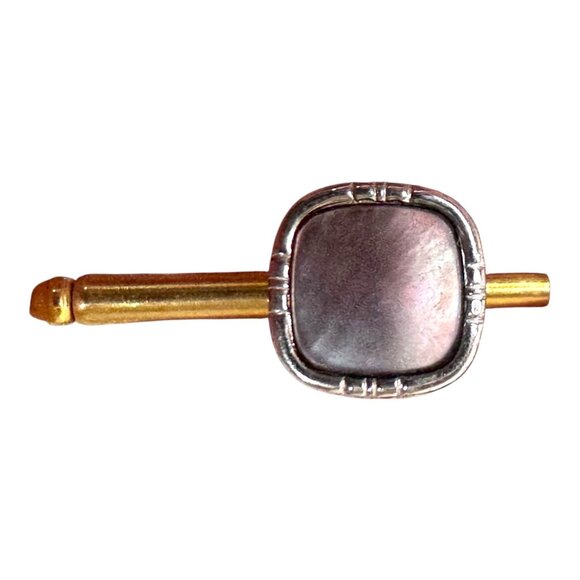 SINGLES (3) 5/16" Gray Squares MOP Vintage Formal Tuxedo Prom Shirt Stud Square - Picture 5 of 6